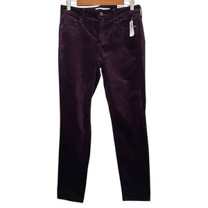 Old Navy Rockstar Super Skinny‎ Velvet Wine Pants Size 8 NWT